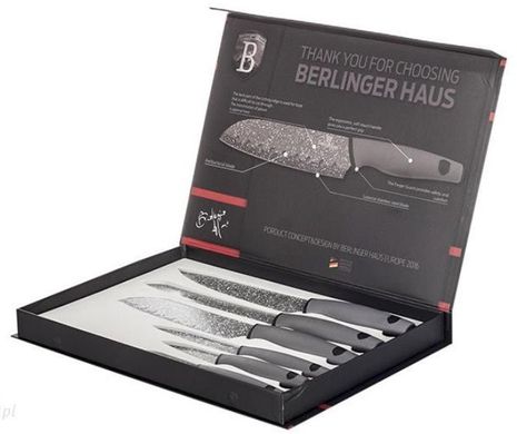 Набір ножів Berlinger Haus Granit Diamond Line BH-2115