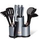 Набор кухонных принадлежностей и ножей с подставкой Berlinger Haus Moonlight Edition BH 6251 — 13 предметов