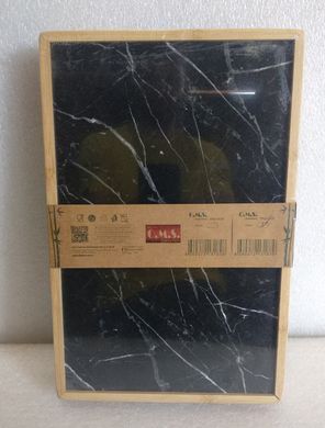Поднос мраморный OMS 9101-L - 45 x 33 х 4,5 см, черный