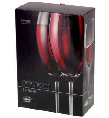 Набор бокалов для вина Bohemia Grandioso 41008 - 450 мл, 2 шт