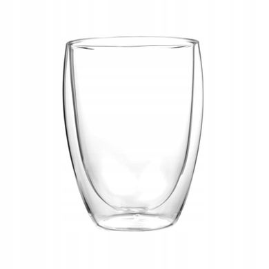 Набір скляних склянок із подвійними стінками Kamille KM-9004 - 2 шт, 300 мл