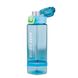 Бутылка для воды на 760 мл фляга прозрачная для напитков с дозатором и ремешком Синий