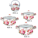 Набор эмалированой посуды Vissner VS 5363 - розовый