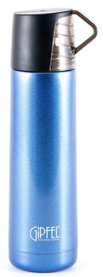 Термос вакуумний GIPFEL PLAZMA 8193 - 0.5 л (синій)