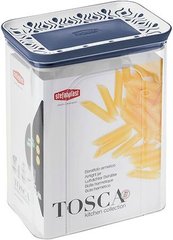 Прямоугольная емкость для хранения продуктов Stefanplast TOSCA 55651 — 2,2л, бело-синяя