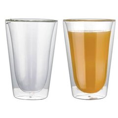 Набор стеклянных чашек с двойными стенками для лате и капучино Edenberg EB-19515 - 360мл/2шт
