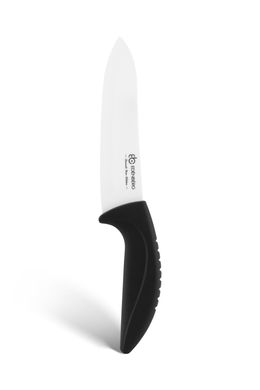 Набір керамічних ножів на прозорій підставці Edenberg EB-7751B - 6пр/чорні ручки