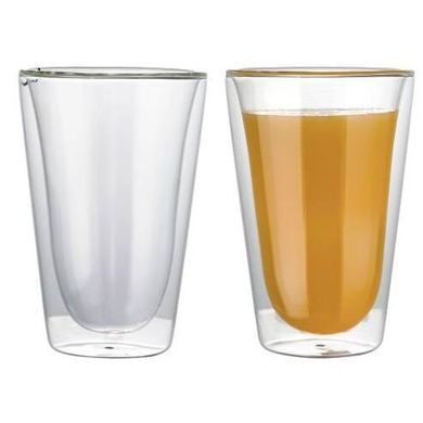 Набір скляних чашок з подвійними стінками для лате та капучіно Edenberg EB-19515 - 360мл/2шт
