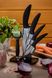 Набор керамических ножей на прозрвчной подставке Edenberg EB-7751B - 6пр/черные ручки