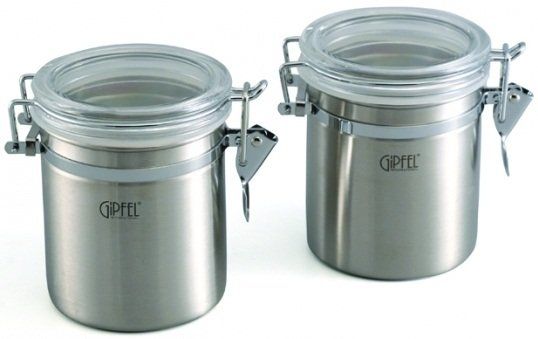 Набор из 2-х банок для сыпучих продуктов GIPFEL 5583 (10х12см) - 0.7 л