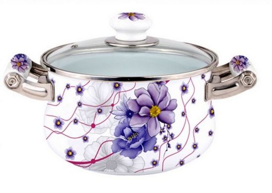 Набор эмалированой посуды Vissner VS 5363 - фиолетовый