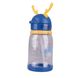 Бутылка для воды с трубочкой 550 мл фляга прозрачная для напитков с дозатором и ремешком