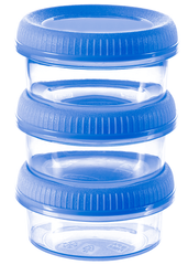 Набір контейнерів для соусу Curver "To Go" 00956, 3х80 мл - блакитний
