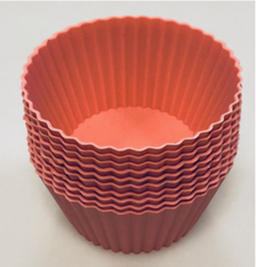 Силіконова форма для кексів Con Brio CB-674 - рожева, 6,8 х3, 4 см, Рожевий