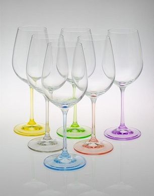 Набор бокалов для вина BOHEMIA Rainbow 40729-D 4641 6854 - 350 мл