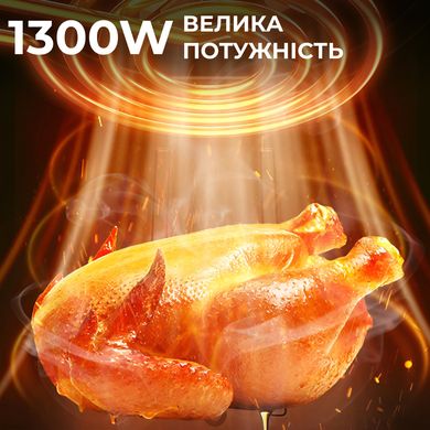Аерофритюрниця електрична аерогриль 4.8 л 1300 Вт температура до 200 С захист від перегріву SOKANY SK-10014