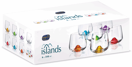 Набор стаканов Bohemia Islands 25267/310S/D5042 (310 мл, 6 шт)
