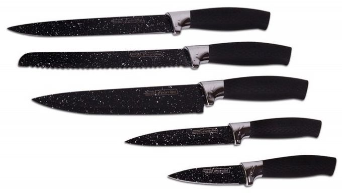 Набор ножей из нержавеющей стали на акриловой подставке Kamille KM-5131B - 6 предметов