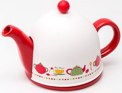Заварочный керамический чайник GIPFEL PELANGI 3840 - 0.8 л (22х13,5х11,5см), Красный