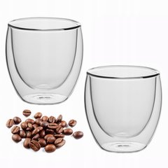 Набір скляних склянок з подвійними стінками Kamille KM-9013 - 2 шт, 100 мл