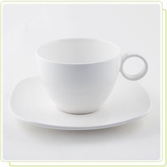 Чашка з блюдцем Maestro "White Linen" MR10001-05/06 - 200 мл