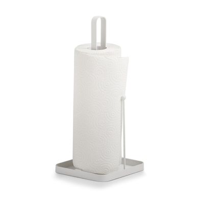 Держатель для бумажного полотенца металлический Zeller 27389 - 15x15x35 см, Белый