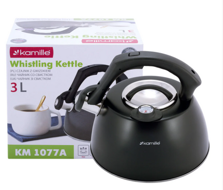 Чайник зі свистком та термометром Kamille KM-1077A - 3 л
