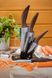 Набір керамічних ножів на підставці Edenberg EB-7751W - 6пр/ручкі під дерево