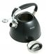 Черный стальной чайник со свистком EDENBERG EB-1982 - 3л, Черный