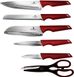 Набір ножів із підставкою Berlinger Haus Metallic Line Burgundy Edition BH-2790 - 7 предметів