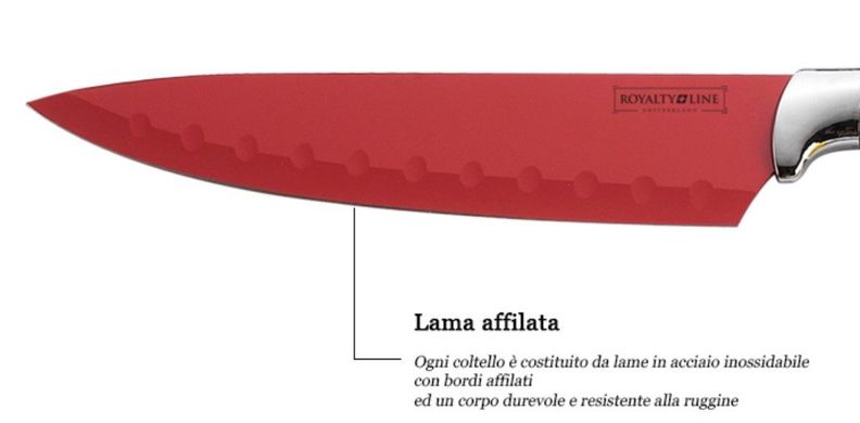 Набір ножів Royalty Line RL-RED8-W red, Червоний