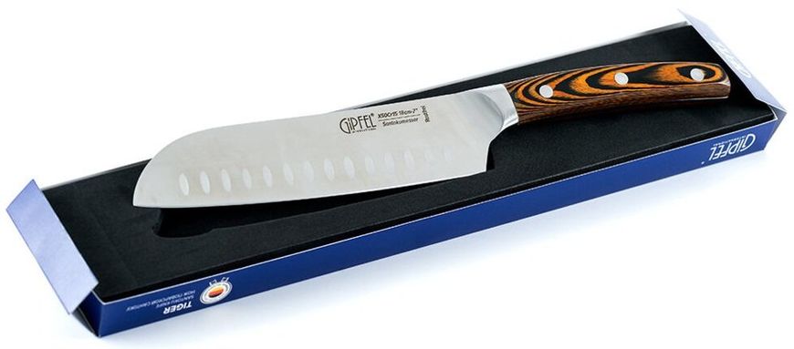 Нож поварской сантоку из нержавеющей стали GIPFEL TIGER 6976 - 17 см