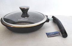 Сковорода со съемной ручкой и крышкой Bohmann BH 1730-24 FP – 24 см, 1.9 л