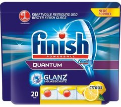 Таблетки для посудомоечных машин FINISH Quantum Лимон 20 шт (5900627040081)