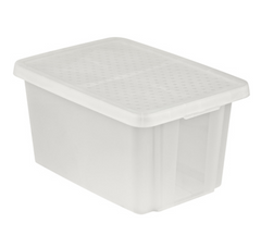 Коробка с крышкой для хранения вещей Curver Essentials - 45л, прозрачная