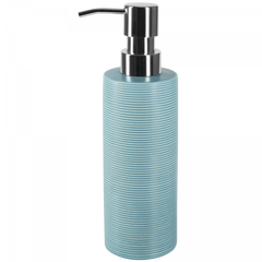 Дозатор для мыла керамический Spirella TUBE-RIBBED 10.18510 - аква
