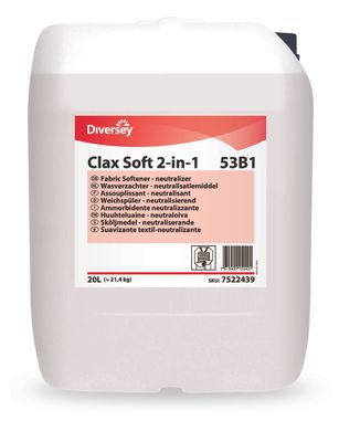 Нейтрализатор-смягчитель для стирки тканей CLAX SOFT 2-IN-1 53B1 20L W678 DIVERSEY - 20л (7522643)