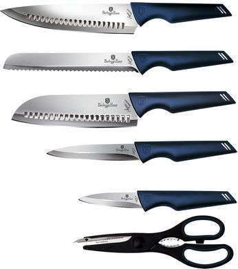 Набор ножей с подставкой Berlinger Haus Metallic Line Aquamarine Edition BH-2791 - 7 предметов