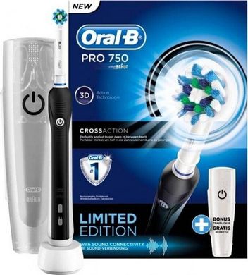 Зубная щетка для взрослых Braun Oral-B Pro 750 CrossAction (D16.513.UX Black)