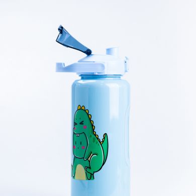 Бутылка для воды Дракоша набор 3в1 с дозатором 0.5л 0.9л 0.2л Синий
