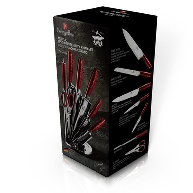 Набір ножів Berlinger Haus Metallic Line BURGUNDY Edition BH 2459 - 8 предметів