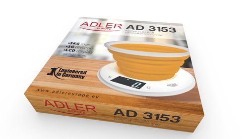 Ваги кухонні Adler AD 3153 - оранжеві