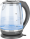 Электрочайник стеклянный ECG Gray Glas RK 2020 - 2 л, 2200 Вт