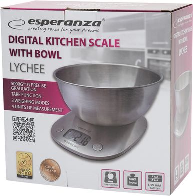 Весы кухонные электронные с чашей Esperanza EKS008 Lychee - 5 кг
