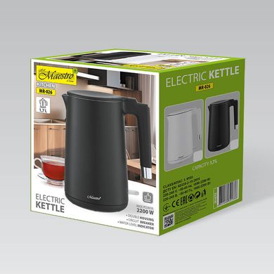 Електричний чайник Maestro MR026-WHITE - 1.7 л, 1800 Вт (білий)