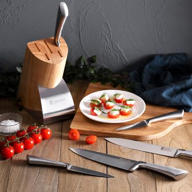 Набор кухонных ножей с подставкой Bergner Reliant (BG-4205-MM) - 6 предметов