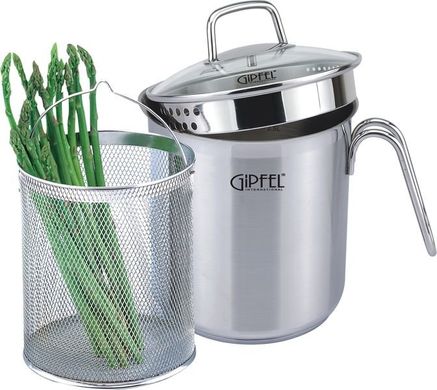Кастрюля для спаржи, спагетти, овощей и фритюра GIPFEL ITUM 1301 - 3.6л