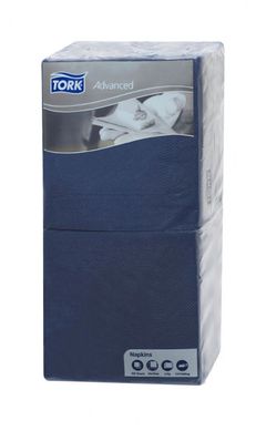 Бумажные салфетки 24х24 синие Tork Advanced 18770