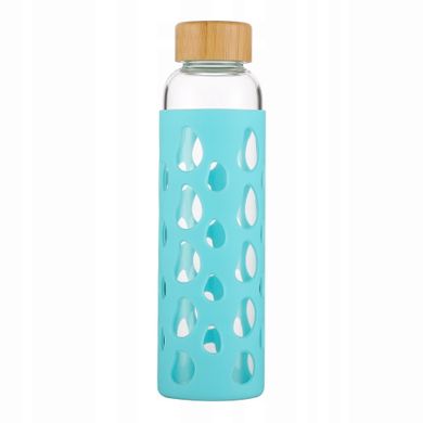 Бутылка для воды стеклянная в силиконовом чехле Kamille KM-9023 - 550 мл