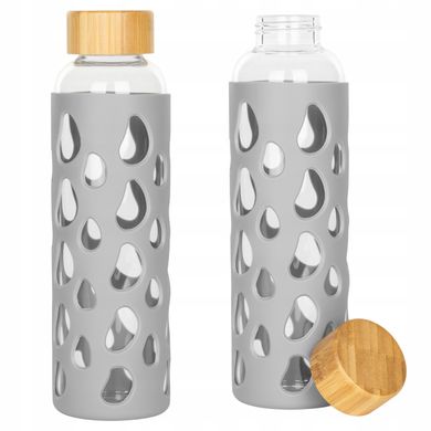 Пляшка для води скляна в силіконовому чохлі Kamille KM-9023 - 550 мл